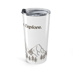 20oz Mountain Tumbler - "Ground. Relax. Explore." Travel Mug