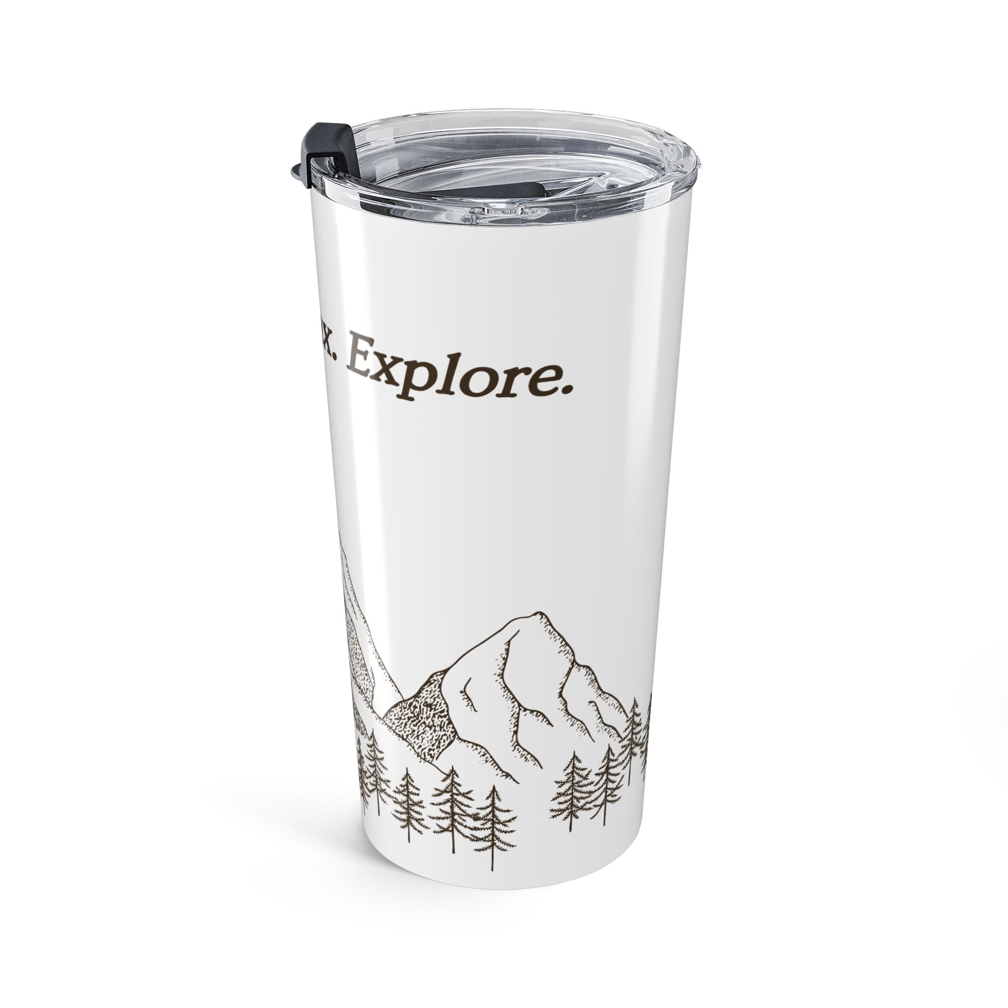 20oz Mountain Tumbler - "Ground. Relax. Explore." Travel Mug