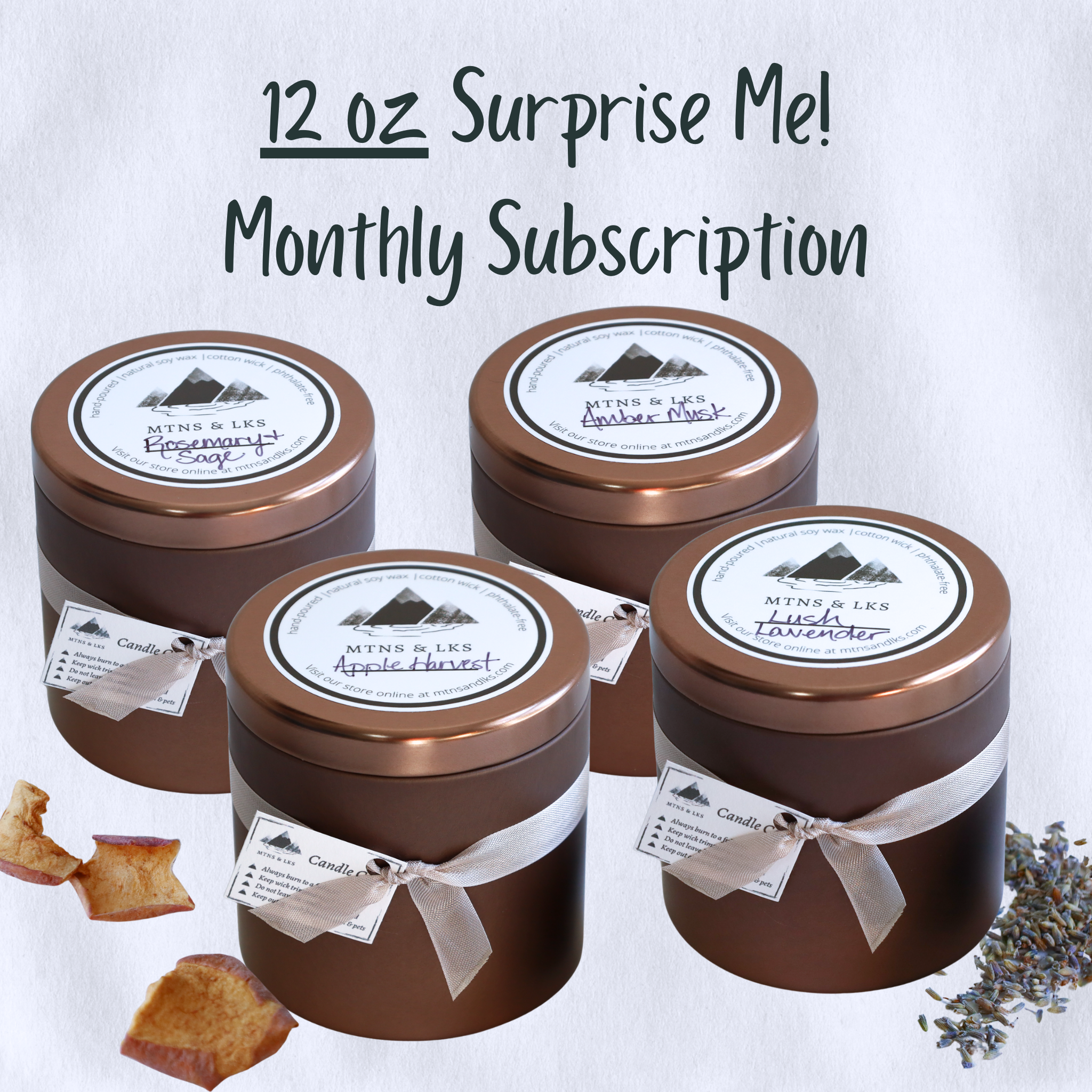 12 oz Surprise Me! Monthly Candle Subscription