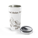 20oz Mountain Tumbler - "Ground. Relax. Explore." Travel Mug