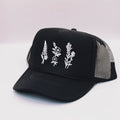 Wildflowers Adult Trucker Hat: Black