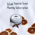 5.5 oz Favorite Scent Monthly Candle Subscription