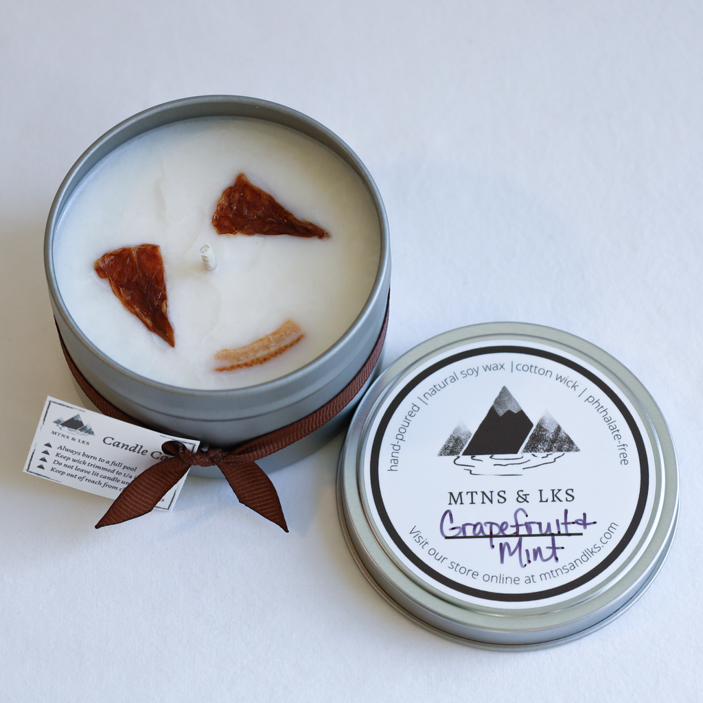 Grapefruit & Mint Natural Soy Wax Candle