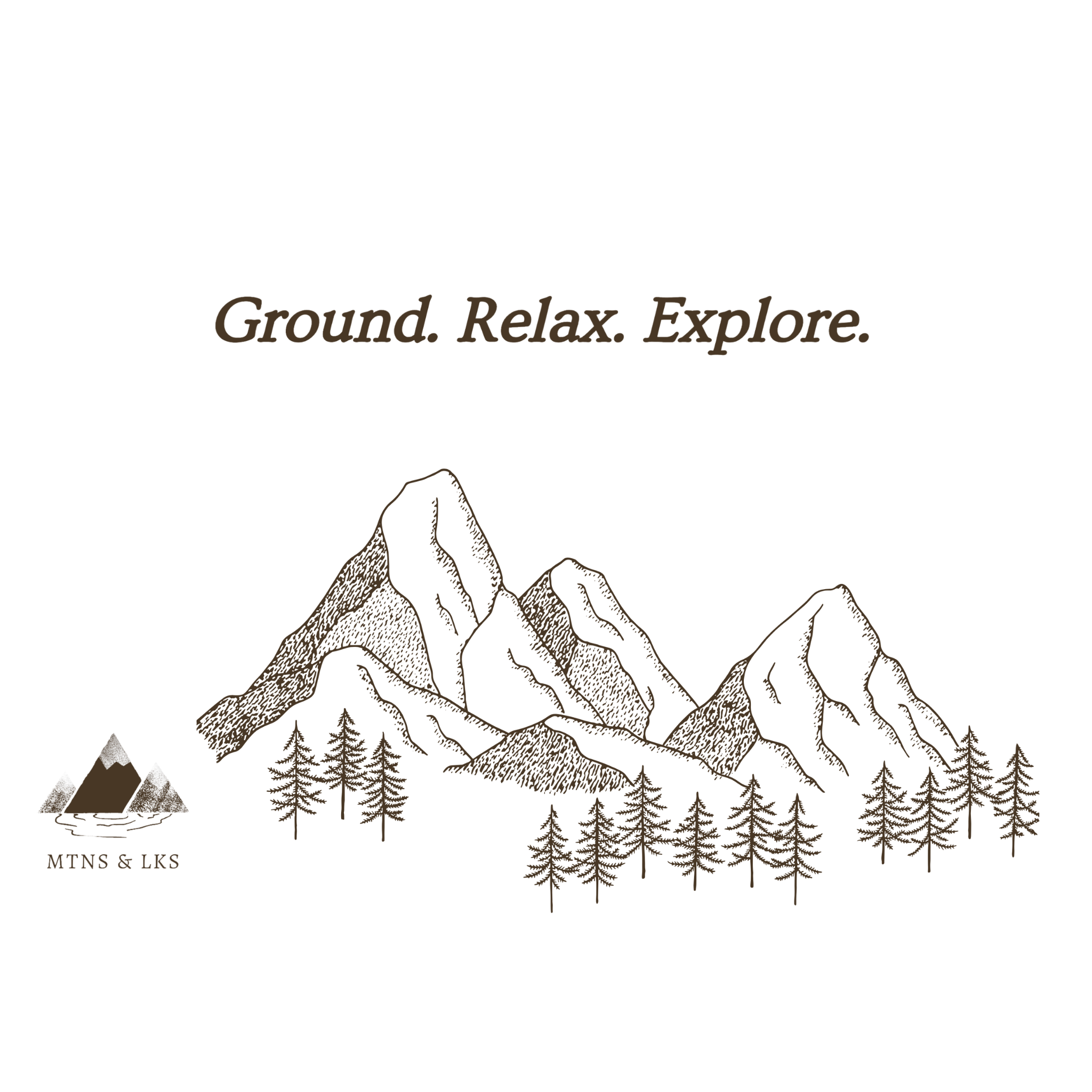 20oz Mountain Tumbler - "Ground. Relax. Explore." Travel Mug