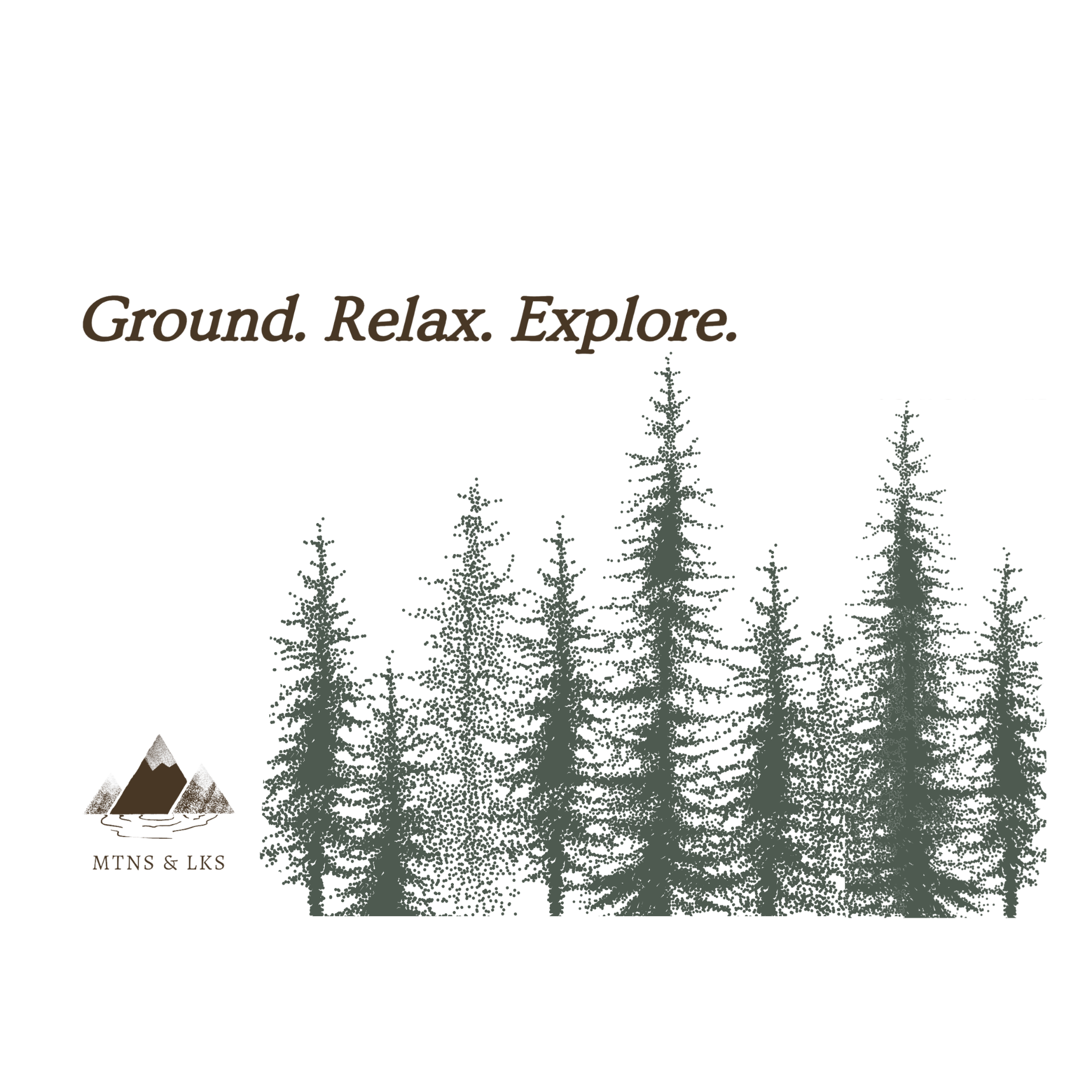 20oz Pine Forest Tumbler - "Ground. Relax. Explore." Travel Mug