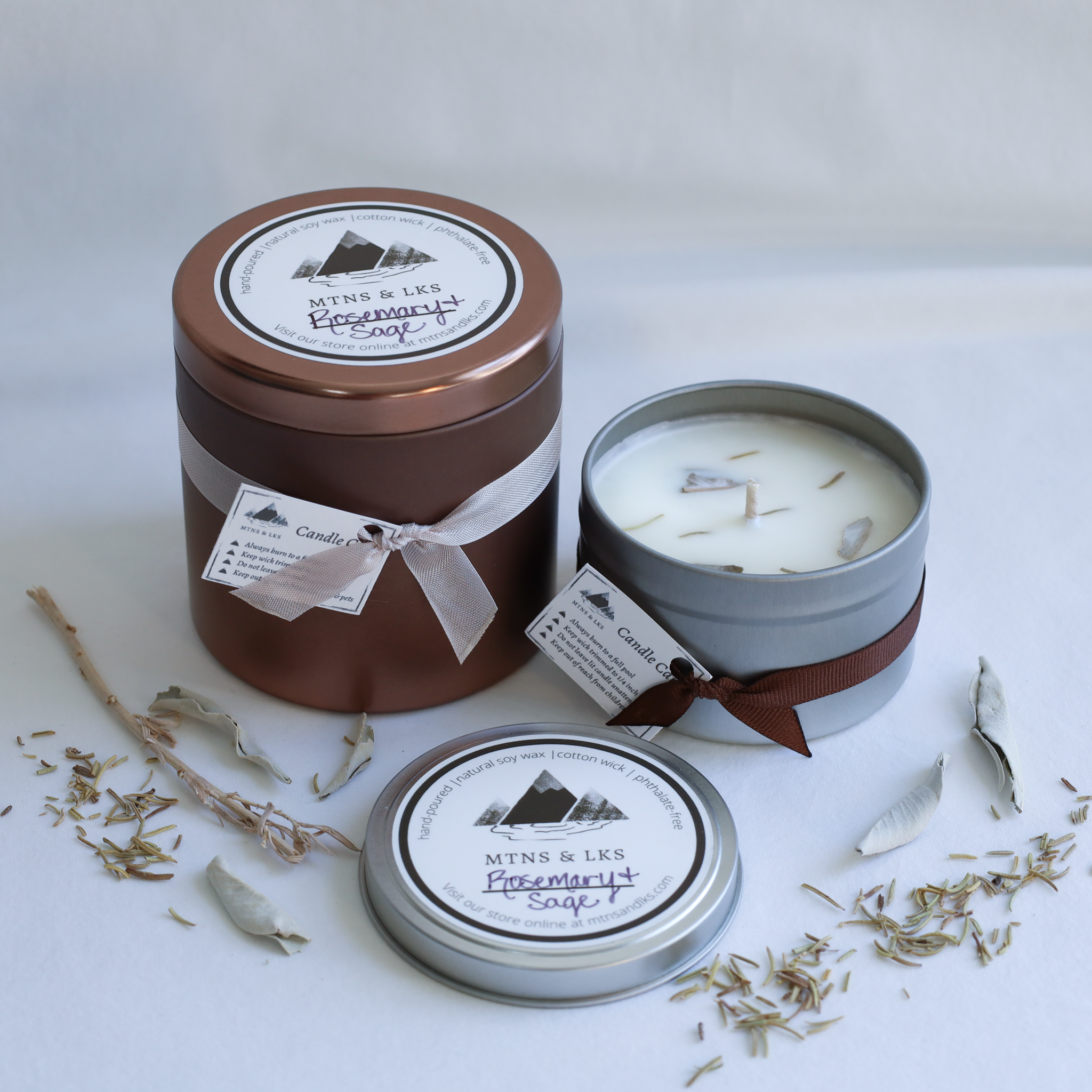 Rosemary & Sage Natural Soy Wax Candle