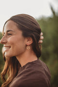 Mountainscape Dangle Earrings: Gold